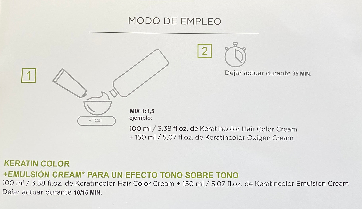 KeratinColor Tintura Sin Amoniaco 1/0 Negro