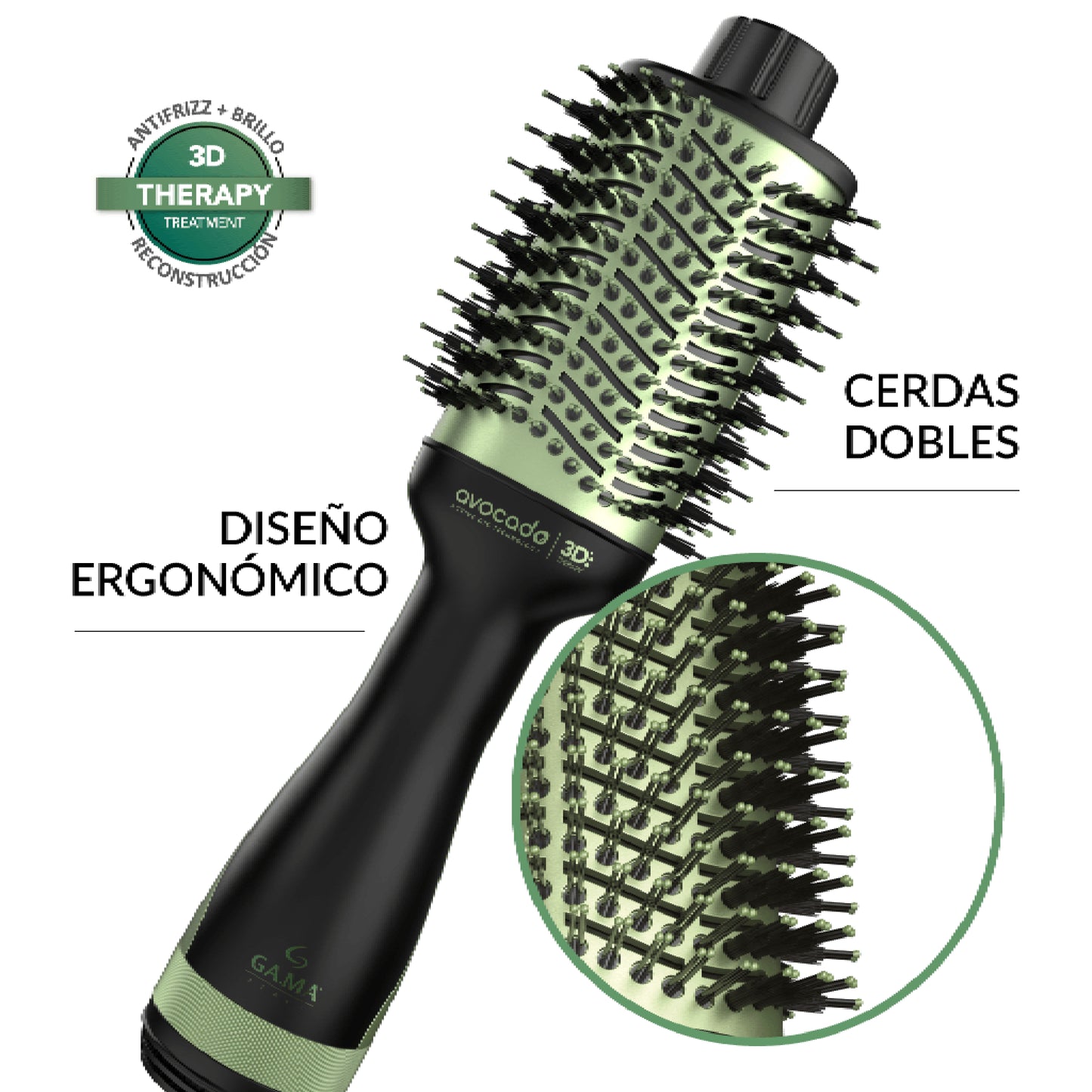 Gama Cepillo Electrico Modelador Avocado Power Brush 3D