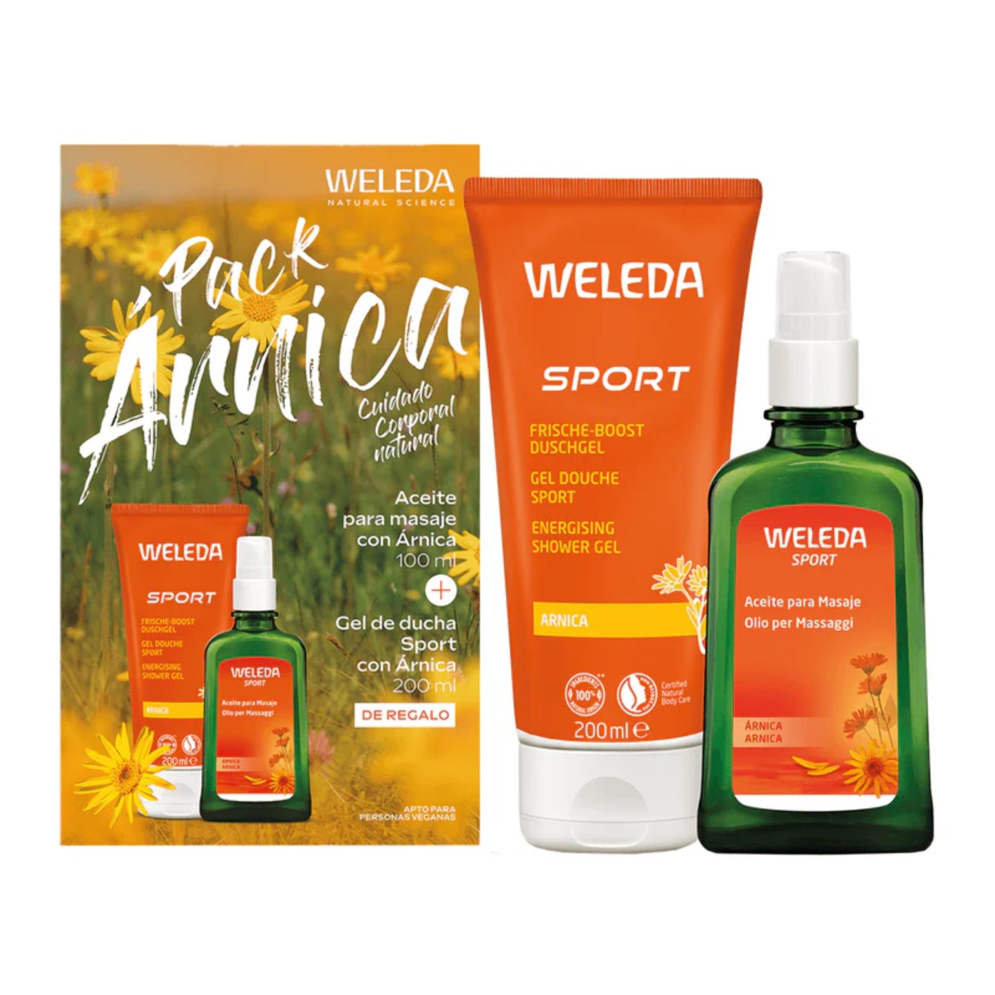 Weleda Pack Corporal Aceite de Masaje Y Gel De Ducha Árnica