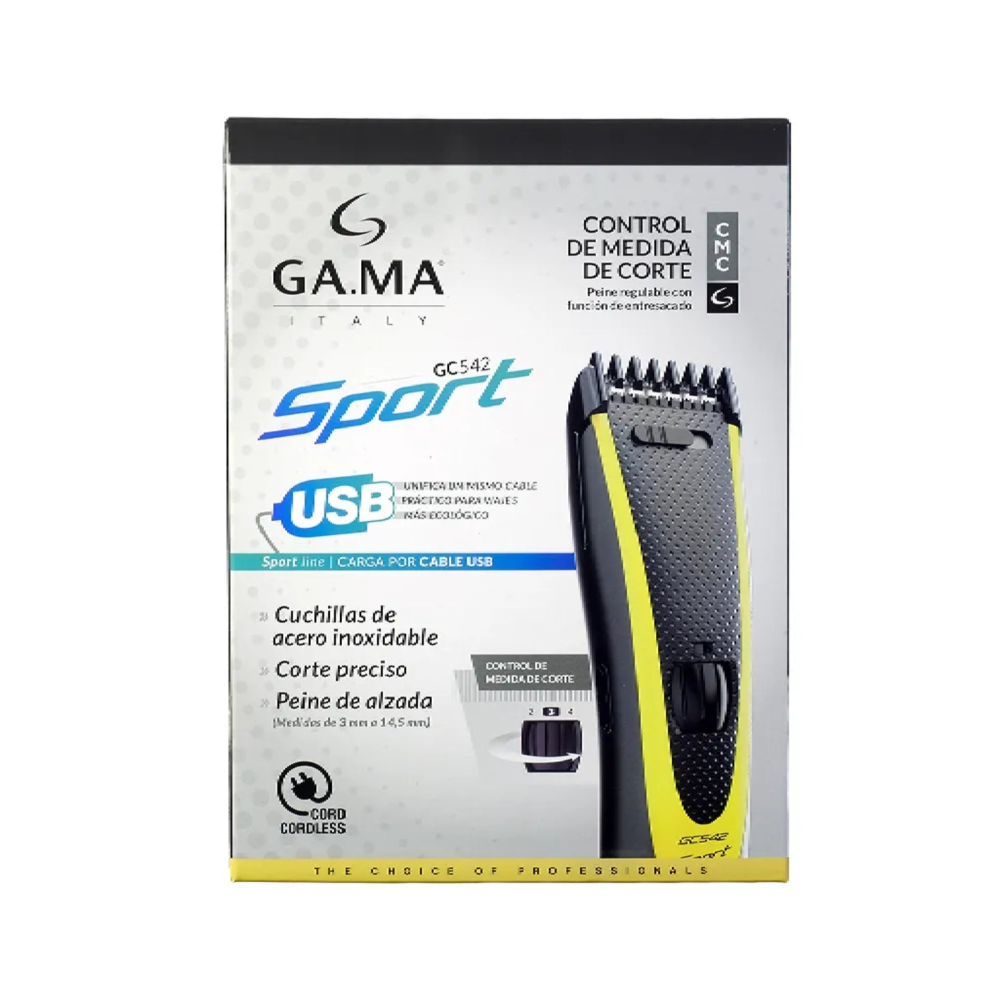 Gama Máquina Corta Pelo Clipper GC 542 Sport Usb
