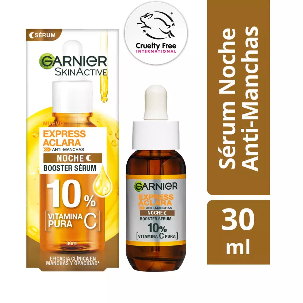 Garnier Express Aclara Serum Booster Noche 10% Vitamina C 50Ml
