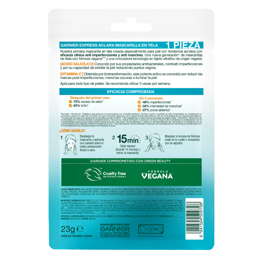 Garnier Skin Active Mascarilla Anti imperfecciones