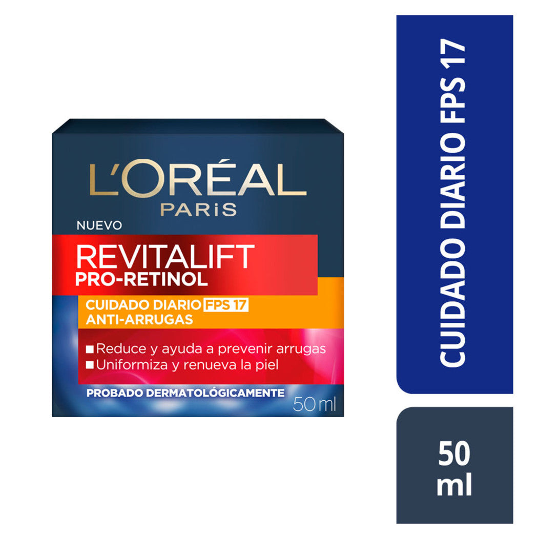 Loreal Revitalift Pro Retinol Crema de Dia FPS17 Anti ArrugaS 50ML