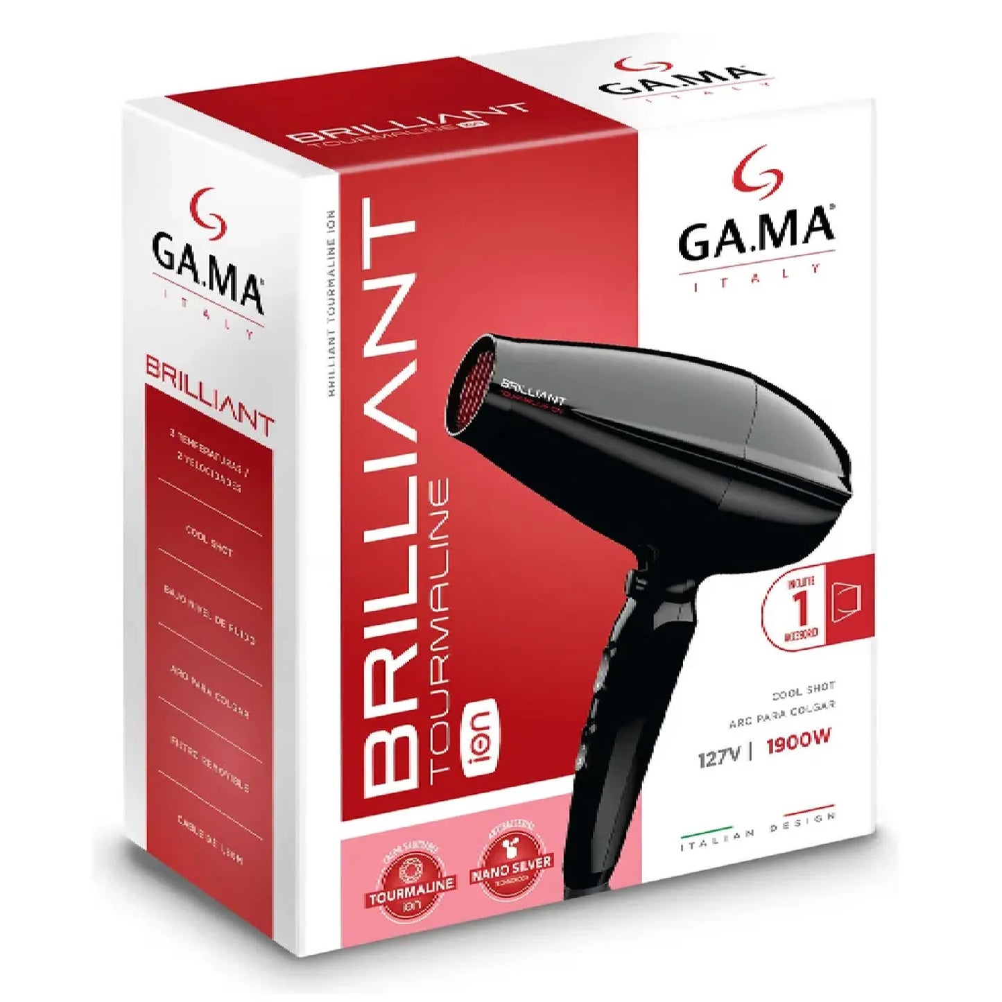 Gama Secador De Pelo Brilliant Tourmaline Ion