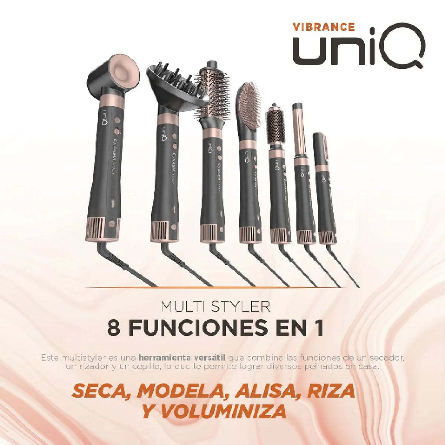 Gama Cepillo Secador Multistyler UniQ Vibrance 8 en 1