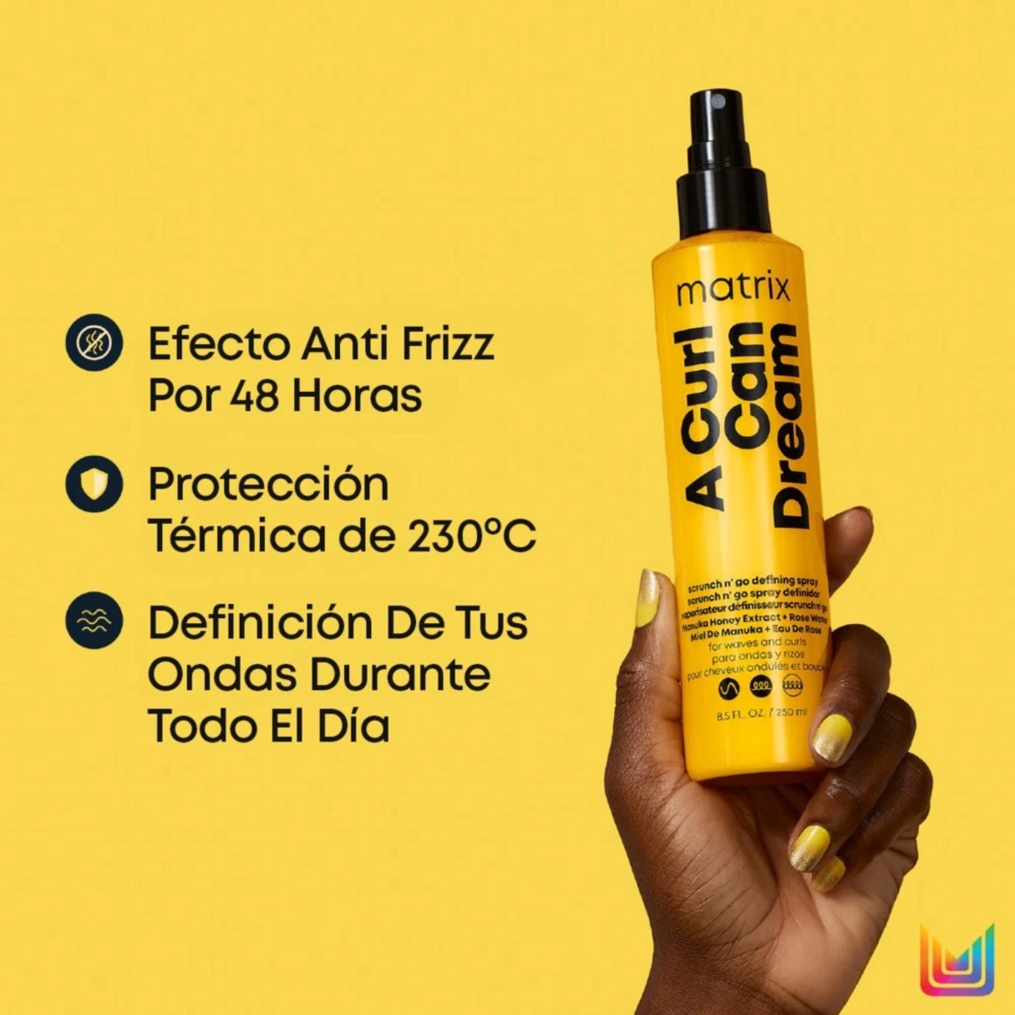 Matrix A Curl Can Dream Leave In Scrunch N' Go Spray Definidor 250 ML