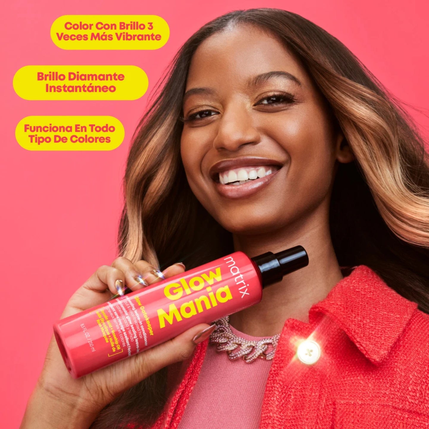 Matrix Glow Mania Leave In Spray Protector De Color 250 ML