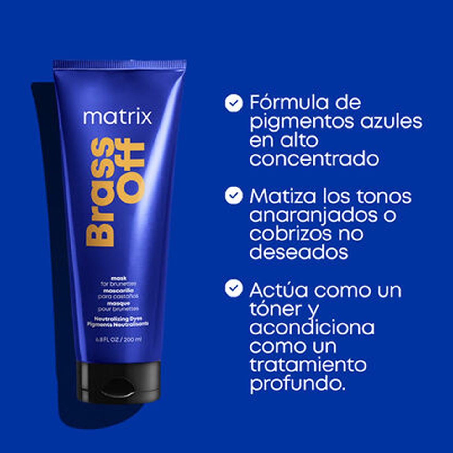 Matrix Brass Off Máscara Matizadora Azul 200 ML