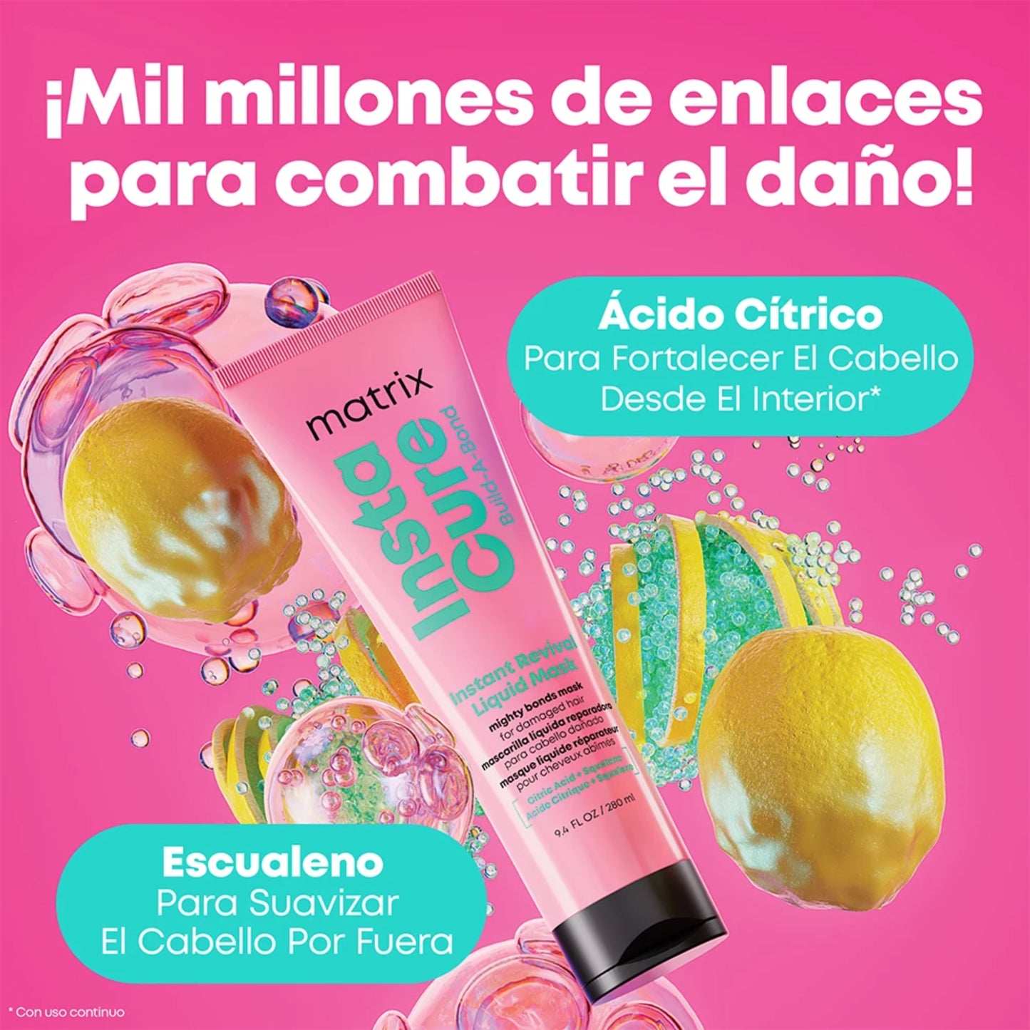 Matrix Insta Cure Build A Bond Máscara Reparadora Cabello Dañado 250 ML