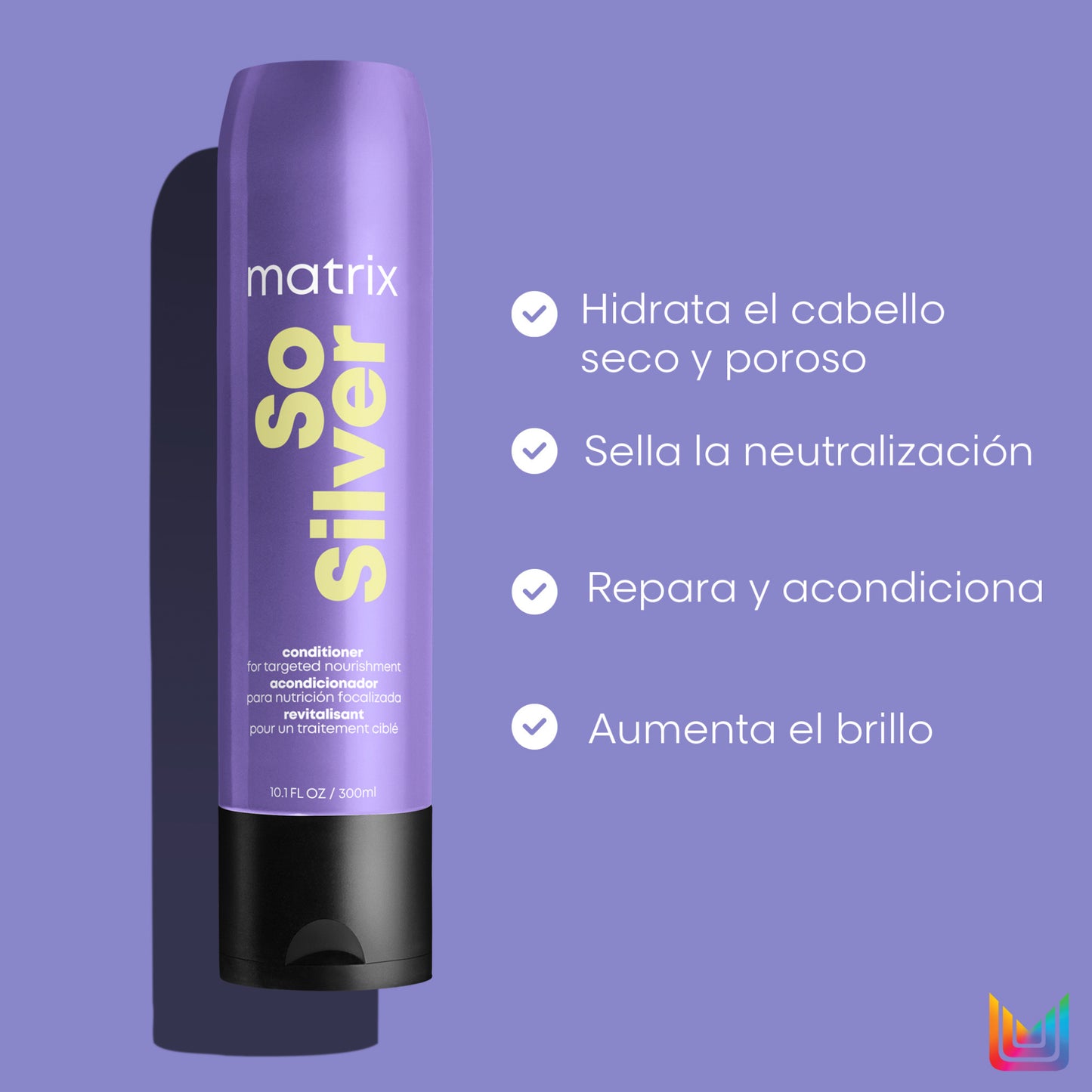 Matrix So Silver Acondicionador Matizador Violeta Cabello Rubio O Canoso 300 ML