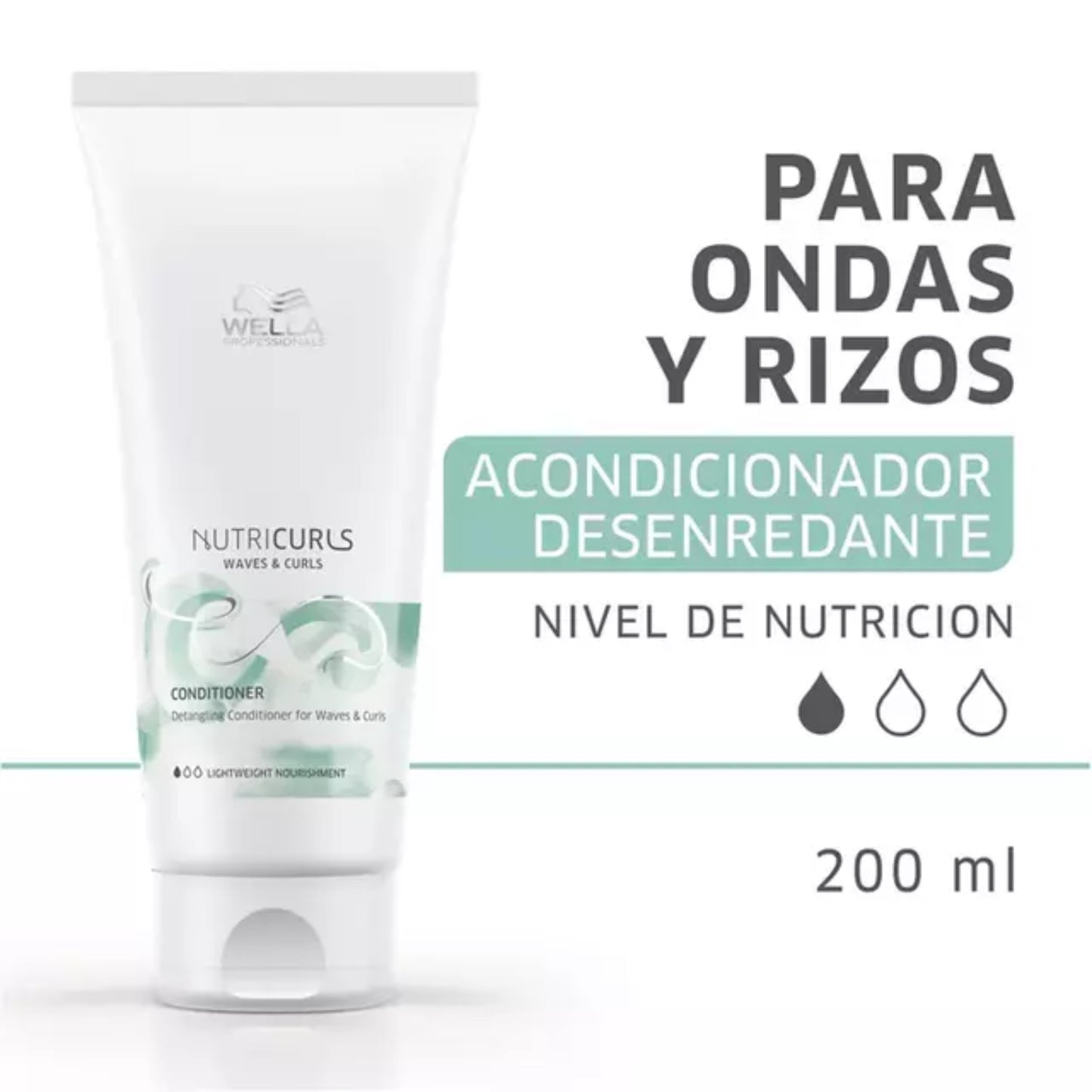 Wella Nutricurls Acondicionador Desenredante Para Ondas Y Rizos - 200ML