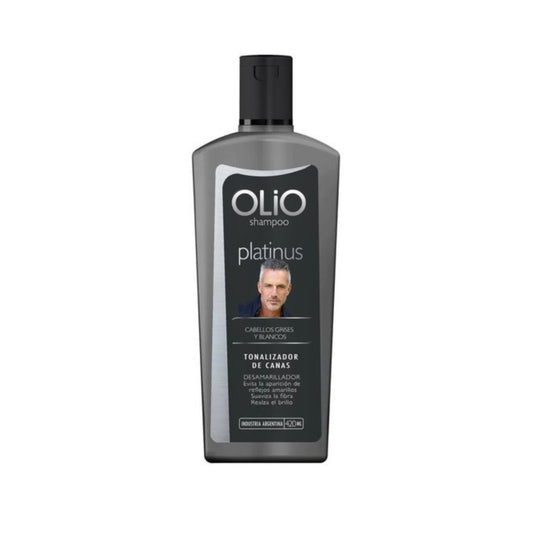 Olio Shampoo Tonalizador De Canas Platinus Men - 420ML