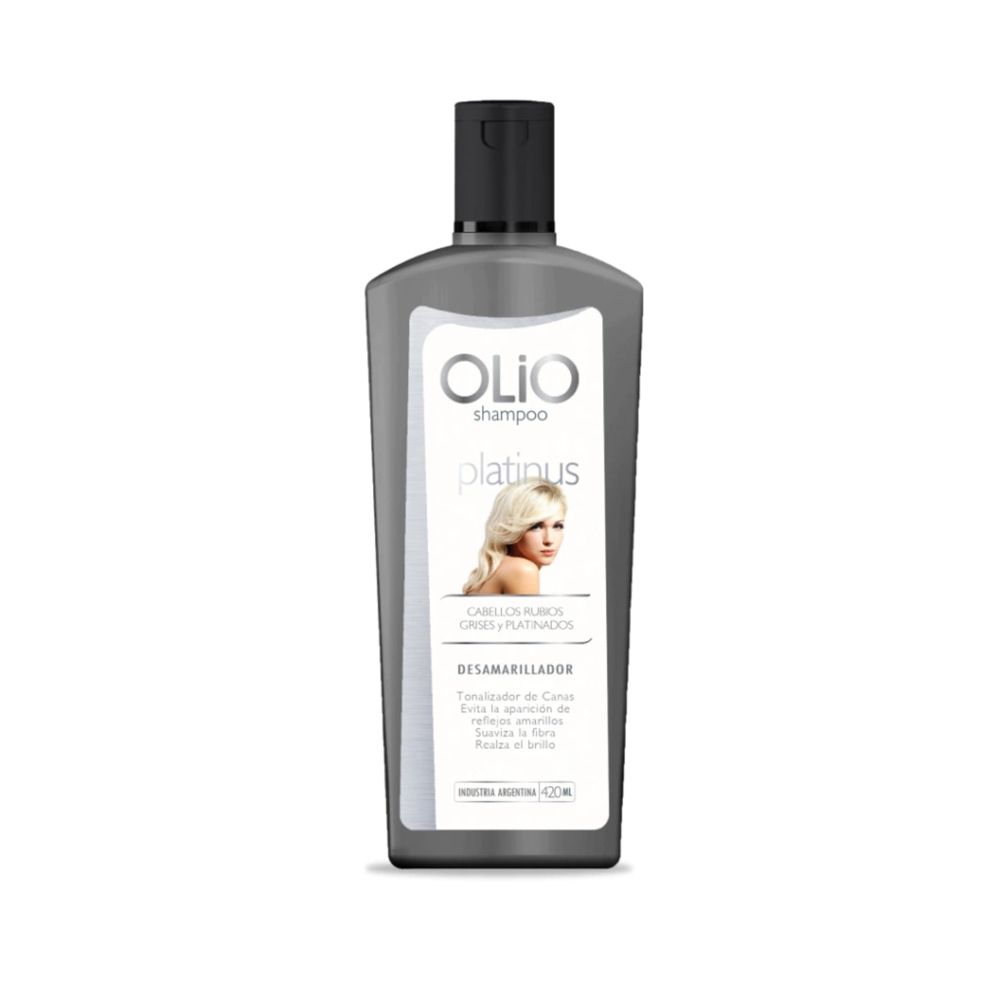 Olio Shampoo Tonalizador De Canas Platinus Women  - 420ML