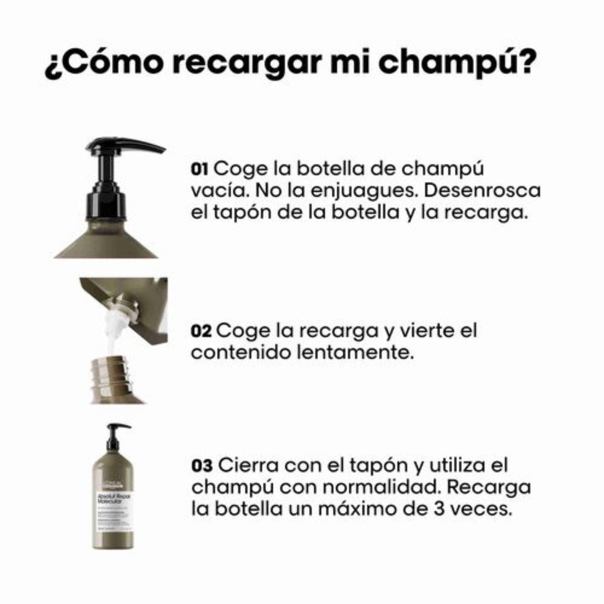 L'oréal Professionnel Absolut Repair Molecular Shampoo Refill - 1000 ML