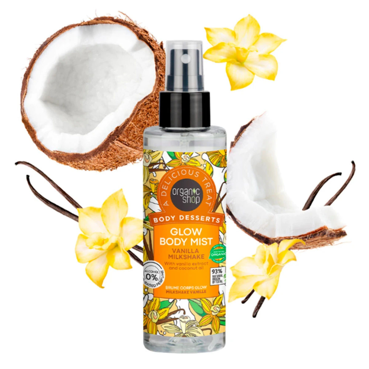 Organic Shop Body Mist Vainilla Milshake - 200 ML