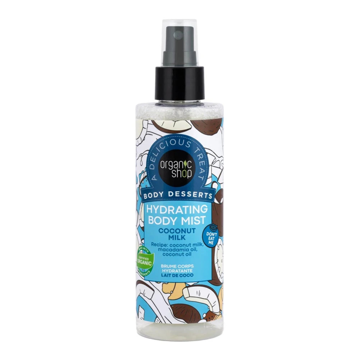 Organic Shop Body Mist Hidratante Coconut - 200 ML