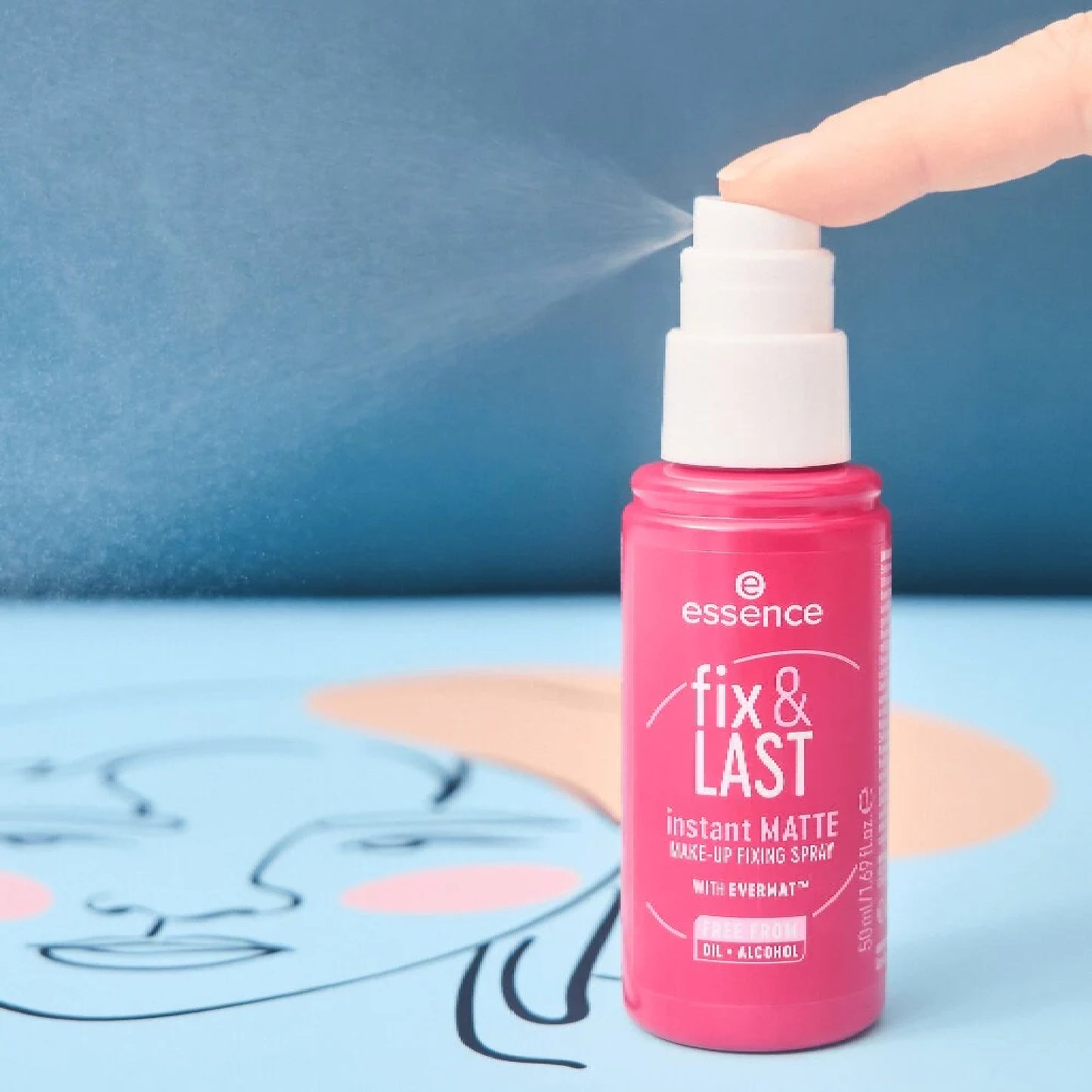 Essence Spray Fijador De Maquillaje Fix & Last Instant Matte