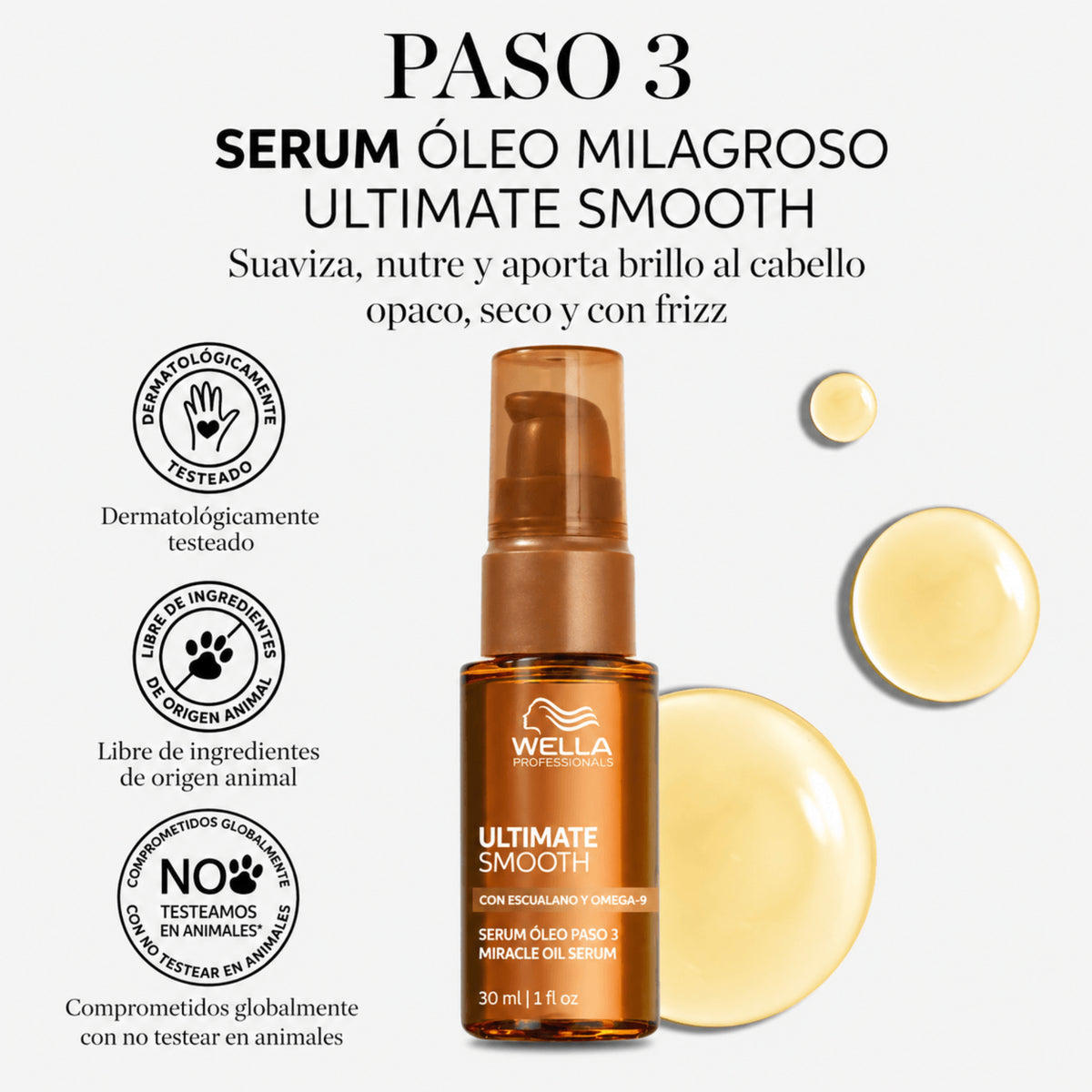 Wella Professionals Ultimate Smooth Step 3 Miracle Oil Serum - 30 ML