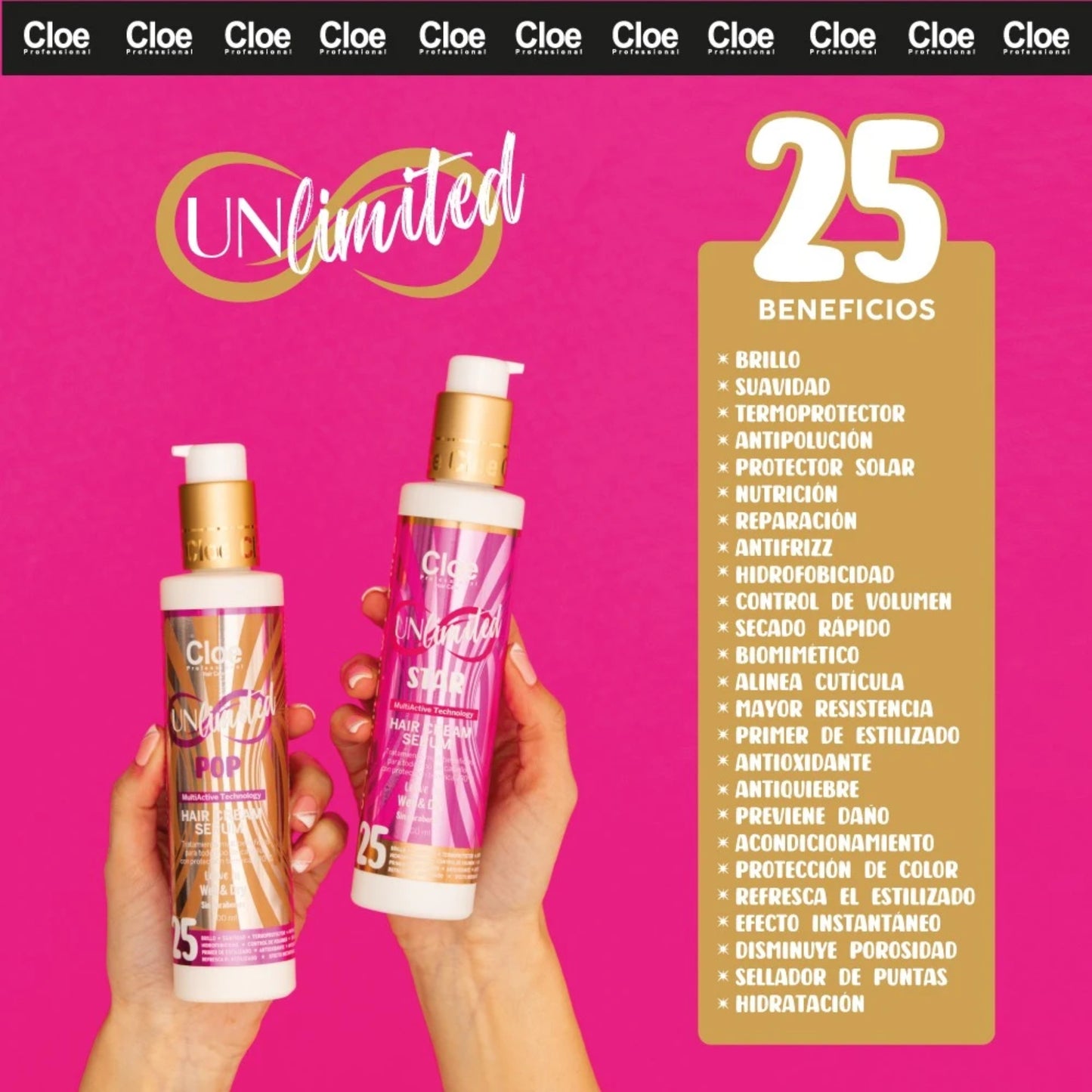 Cloe 25 Beneficios Unlimited 200 ML - Pop