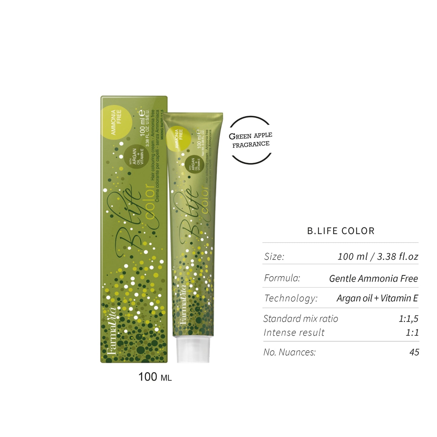 Farmavita BLife Tintura Sin Amoníaco 3.0 Castaño Oscuro 100 ML