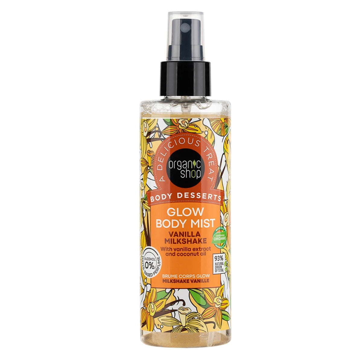 Organic Shop Body Mist Vainilla Milshake - 200 ML