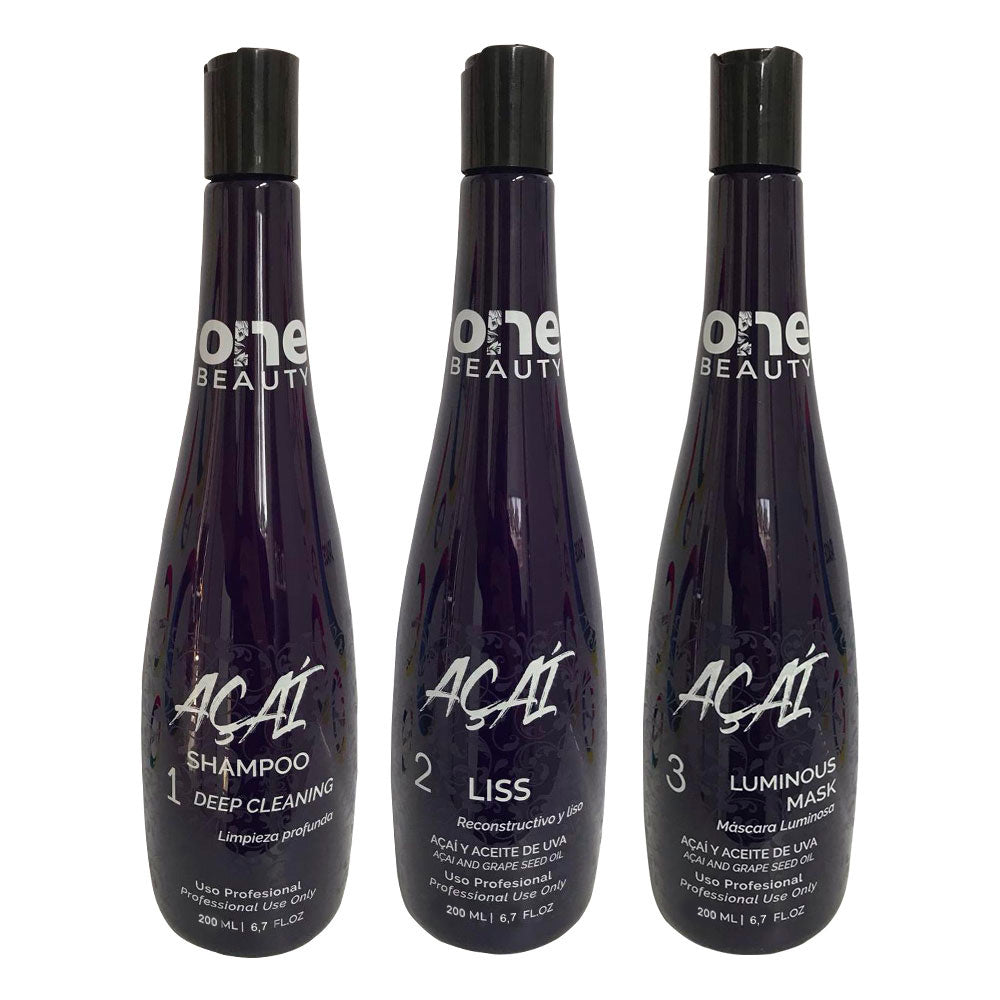 One Beauty Alisado Permanente Acai 3 Pasos 200ml