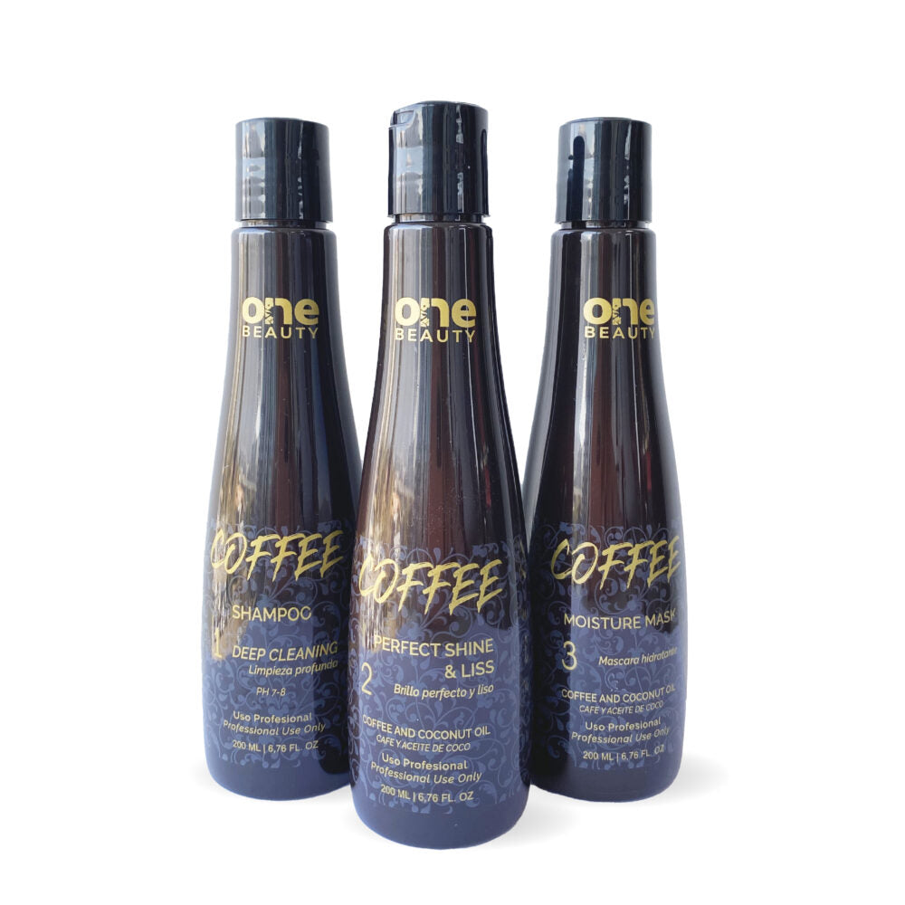 One Beauty Alisado Permanente Coffee 3 Pasos Kit 200ml