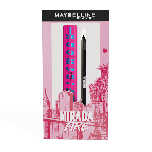 Maybelline Mascara Firework Waterproof + Delineador Tattoo Liner Black