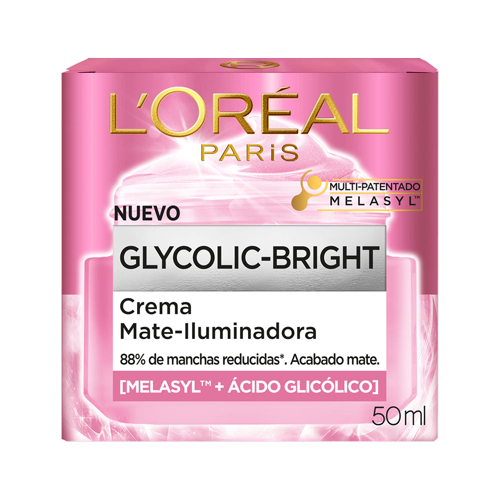 L'oréal Crema Dia Anti Manchas Glycolic Bright Mate Iluminadora 50ml
