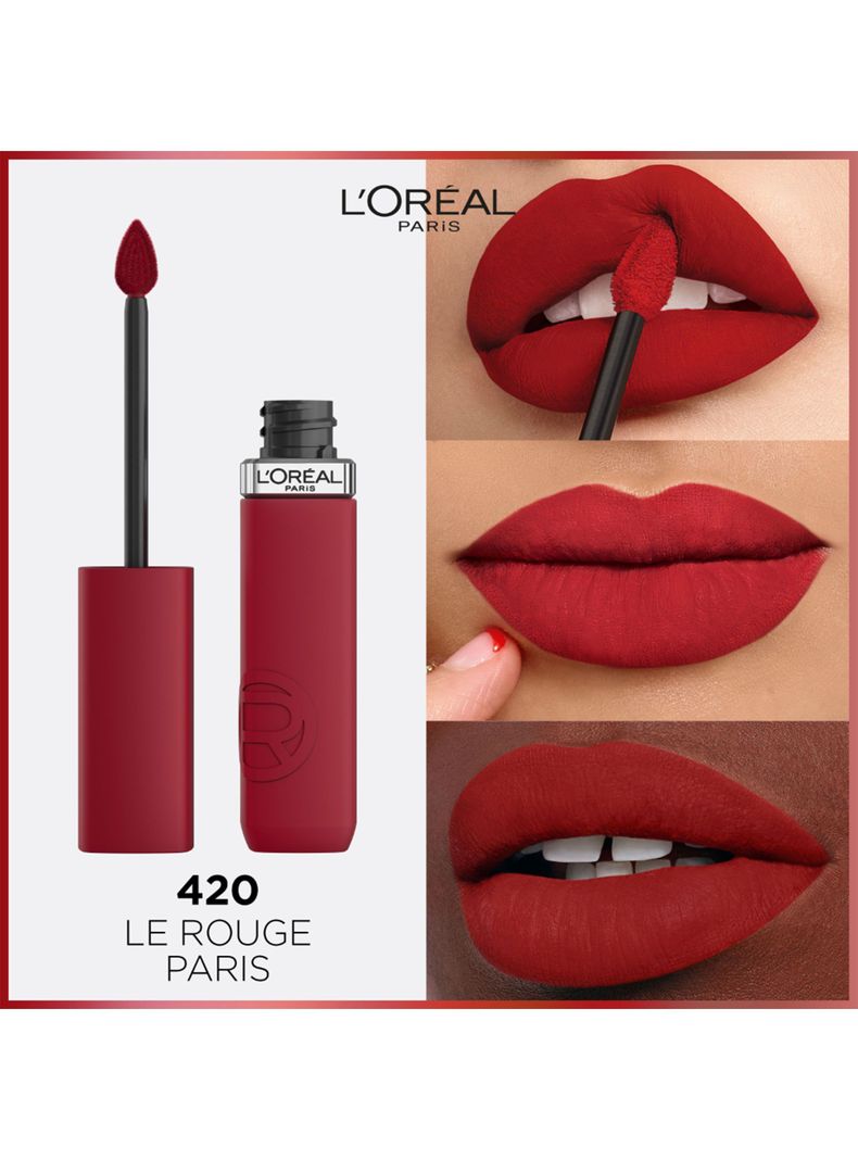 Loreal Labial Liquido Infallible Matte 420 Le Rouge Paris