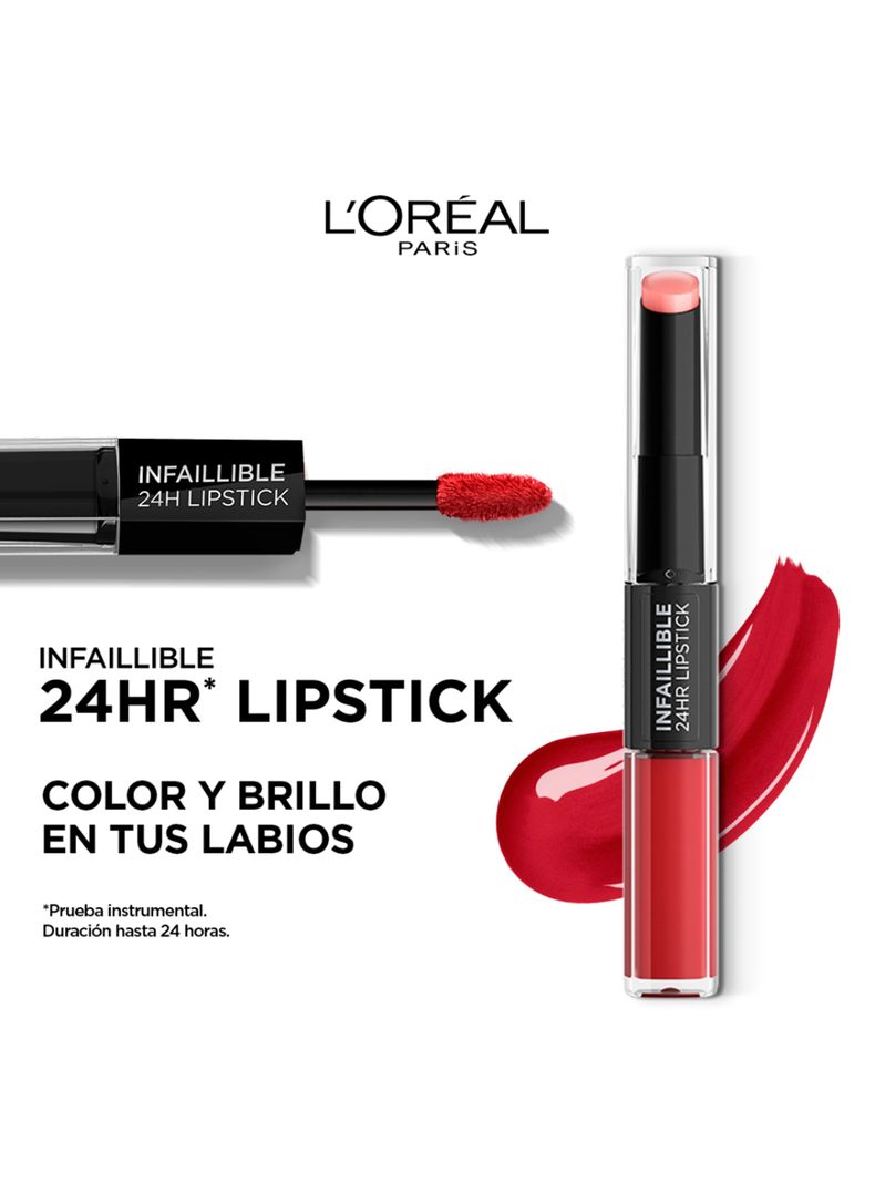 Loreal Labial Infallible 24 Horas 2 Step 501 Red Time
