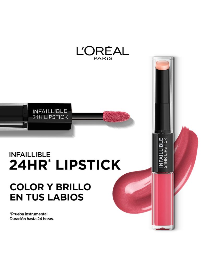 Loreal Labial Infallible 24 Horas 2 Setp 804 Metro Proof Rose